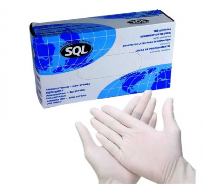 GUANTES DE LATEX DESCARTABLES SQL X 100 U 