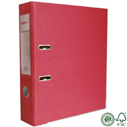 BIBLIORATO OFICIO PLASTIFICADO ROJO