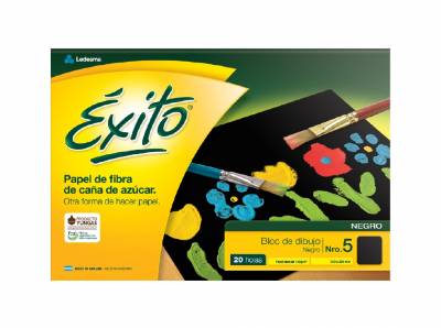  BLOCK DE DIBUJO �XITO NEGRO N�5 120G 20 HOJAS