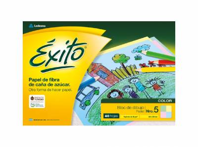 BLOCK DE DIBUJO �XITO COLORES PASTEL N�5 40 HOJAS