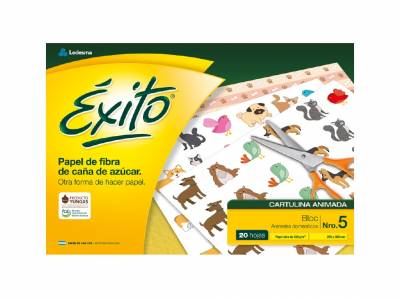 BLOCK DE DIBUJO ANIMALES DOM�STICOS N�5 20 HOJAS