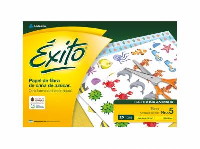 BLOCK DE DIBUJO �XITO ANIMALES DEL MAR 20 HOJAS