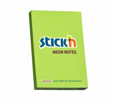 BLOCK STICK 76x51mm FLUO VERDE