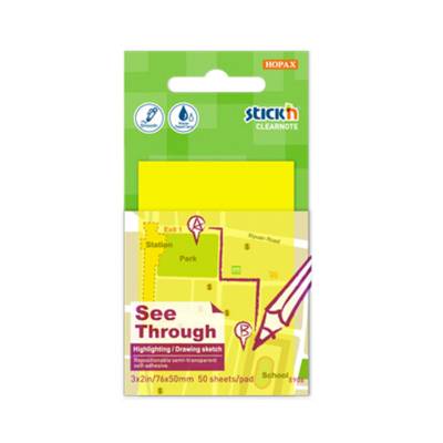 BLOCK DE NOTAS ADHESIVAS TRANSPARENTES 