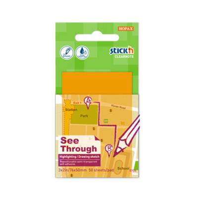 BLOCK STICK DE NOTAS ADHESIVAS TRANSPARENTES 