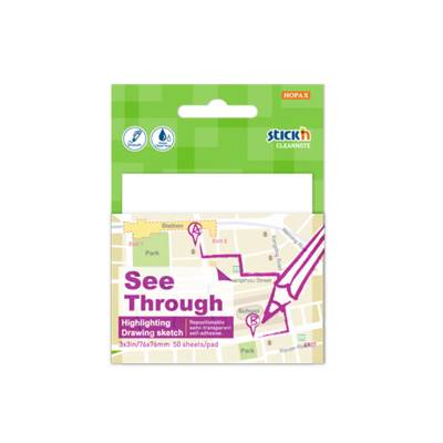 BLOCK STICK ADHESIVO TRANSPARENTE 76 X 76 BLANCO 