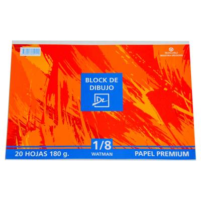 BLOCK DE DIBUJO 1/8 WATMAN 180 GRS PREMIUM 