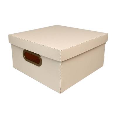 CAJA ORGANIZADORA DELLO LINO 29 X 29 X 15  ROSA CLARO 