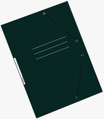 CARPETA DE CARTON CON ELASTICO VERDE OSCURO 