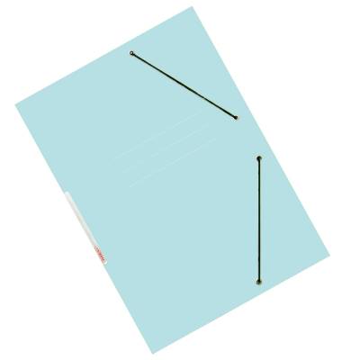 CARPETA CON ELASTICO TEORIA + CELESTE PASTEL 