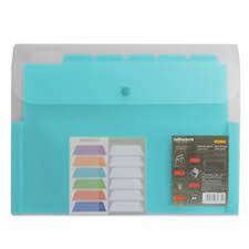 CARPETA A4 CON FUELLE 6 DIVISIONES 