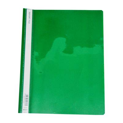 CARPETA DE TAPA TRANSPARENTE A4 X 12 U VERDE 