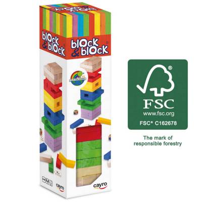 BLOCK Y BLOCK DE COLORES 54 PIEZAS CAYRO 