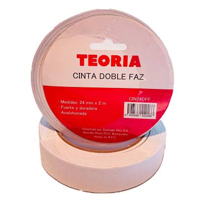 CINTA DOBLE FAZ FOAM TEORIA + 24 MM X 2 M 