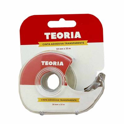 DISPENSADOR DE CINTA TEORIA 18 MM X 33 M TRANSPARENTE 