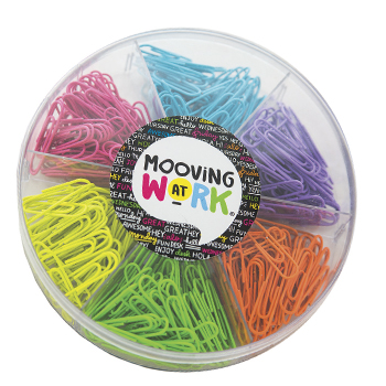 CLIPS MET�LICOS MOOVING 33 MM X 6 COLORES 360U