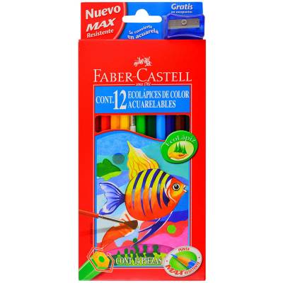 LAPICES DE COLORES ACUARELABLES X 12 U FABER CASTELLS 