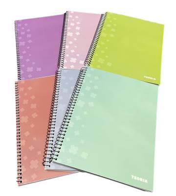 CUADERNO DE ESPIRAL 96 H RAYADAS VIBRA COLOR 