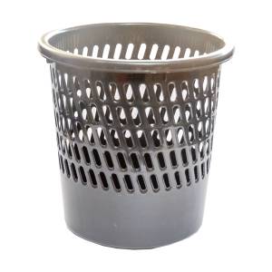 PAPELERA PLASTICA REFORZADA NEGRA 