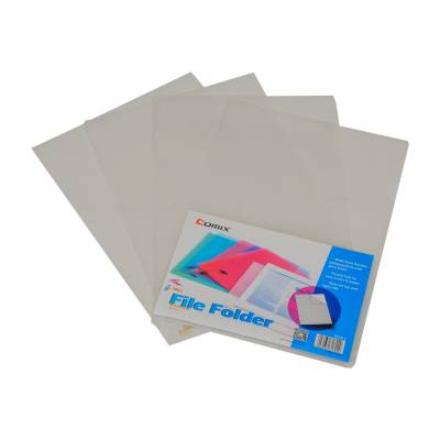 CARPETA  PL�STICA ASUNTO A4  TRANSPARENTE X 100 U COMIX 