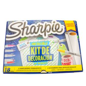 KIT DECORACION SET DE MARCADORES PERMANENTES SHARPIE  X 18 PC    