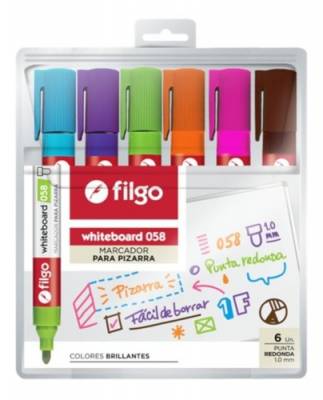 MARCADOR DE PIZARRA FILGO X 6 U 