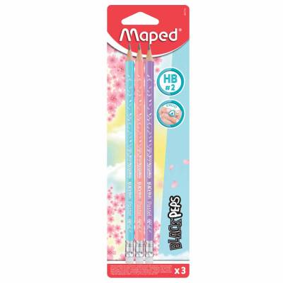 LAPICES MAPED BLACK PEPS X 3 COLORES PASTEL 
