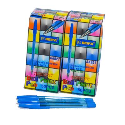 BOLIGRAFO BEIFA PUNTA METALICA X 50 U AZUL 