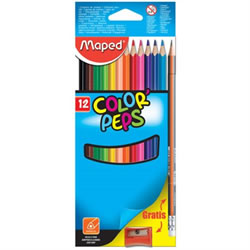 L�PICES MAPED COLOR�PEPS X 12 C/SACAPUNTA + L�PIZ