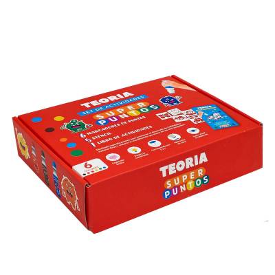 MARCADORES SUPER PUNTOS X 6 + 5 STENCIL +1 LIBRO