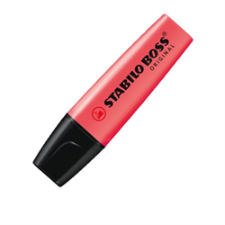 DESTACADOR STABILO BOSS ROJO