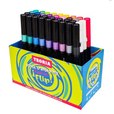 MARCADOR DE PINTUIRA ACRILICA FLIP DESKSET X 36 U 