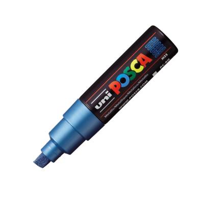 MARCADOR UNI POSCA 8 MM AZUL METALIZADO 