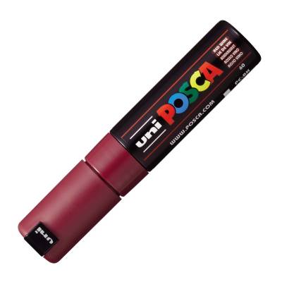 MARCADOR UNI POSCA 8 MM ROJO VINO 