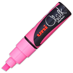 MARCADOR DE TIZA UNI CHALK 8MM ROSADO FL�O