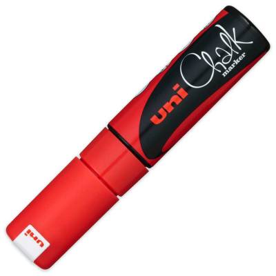 MARCADOR DE TIZA UNI CHALK 8MM ROJO FLUO 