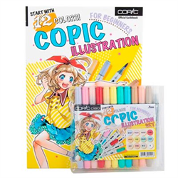 MARCADOR COPIC CIAO X12 COLORES + GU�A
