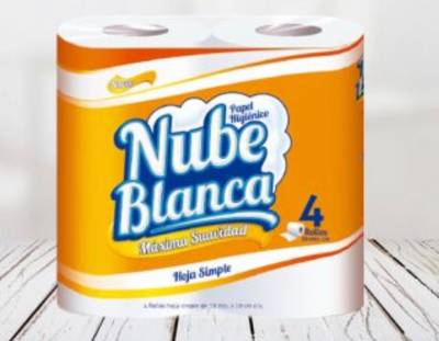 ROLLO DE PAPEL HIGI�NICO NUBE BLANCA X 4 U 30 METROS 