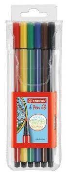 MARCADOR STABILO PEN 68 ESTUCHE X 6