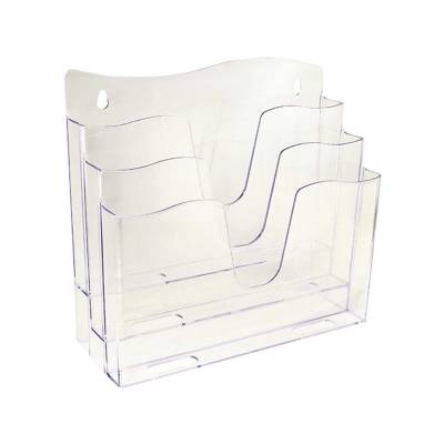 DISPENSADOR DE FOLLETO TRIPLE DELLO CRISTAL 