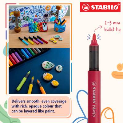 MARCADOR ACRILICO STABILO PAINTO X 12 